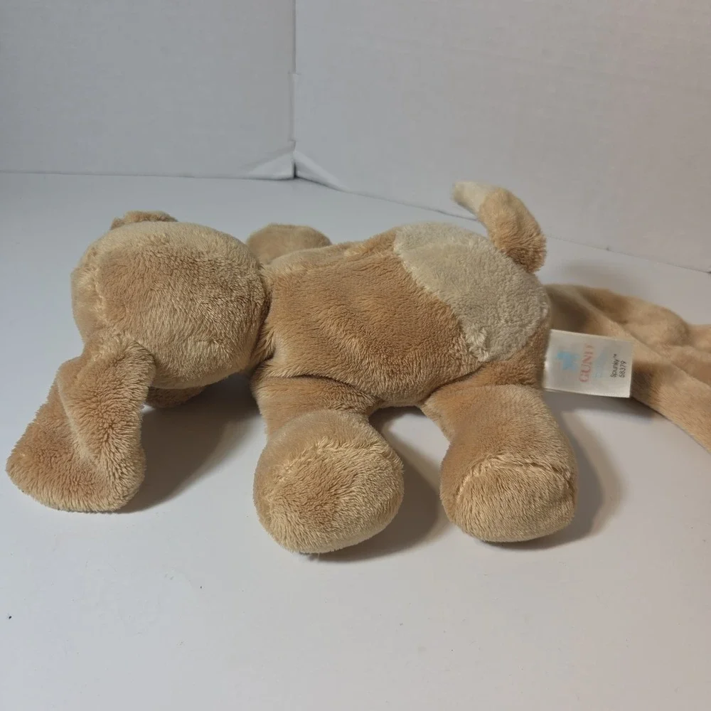 Baby Gund Spunky Huggybuddy Tan Puppy Dog Lovey Security Blanket / Spunky Dog Pl